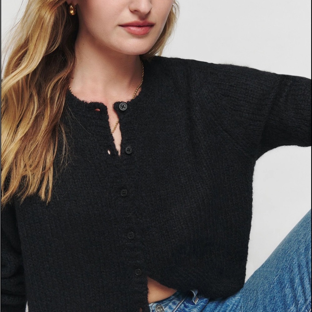 Reformation Clara Crew Cardigan - Alpaca/Wool